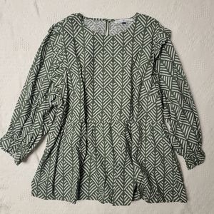 Michelle McDowell Preppy Green Blouse